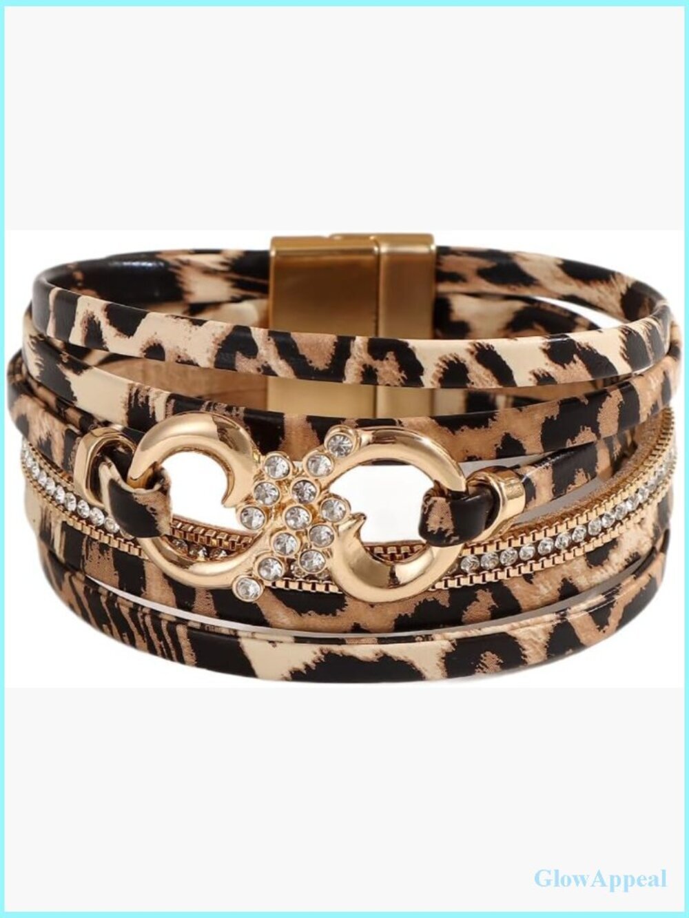 Multi-Layer PU Leather Cuff Bracelet - Boho Wrap Bracelet for Women